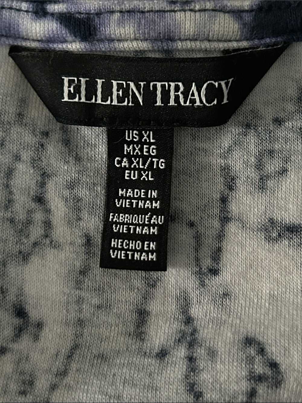 Ellen Tracy Indigo tie-dye T-shirt Dress Size XL - Picture 7 of 8